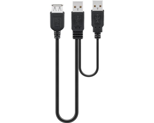 USB 2.0 Hi-Speed Dual-Power Cable, black