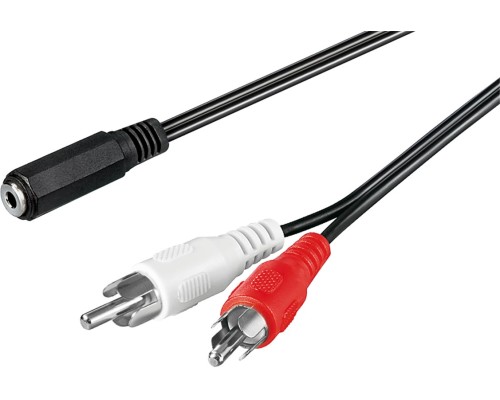 Audio Cable Adapter, 3.5 mm Female to RCA Male