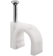 Cable Clip 10 mm, white
