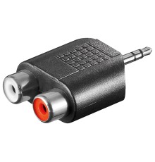 RCA Adapter, AUX Jack, 3.5 mm Male to 2x Stereo Female