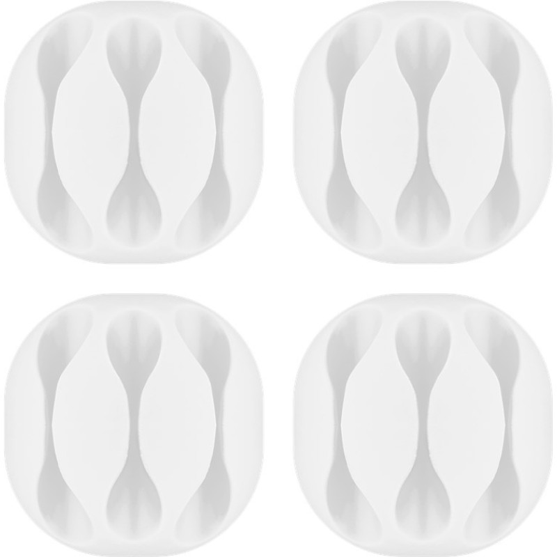 Goobay Cable Management Holder 3 Slots White