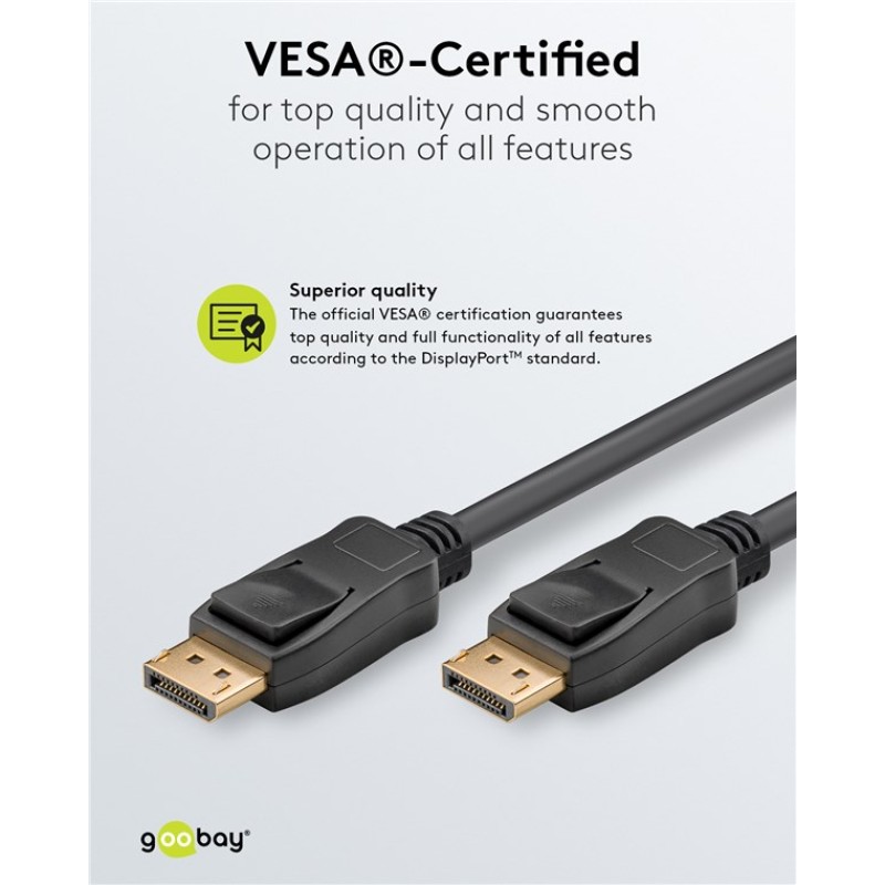 Goobay DisplayPort 1.4 Certified Cable 2m