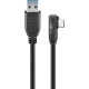 USB 3.0 USB-C™ to USB-A Cable, 90°, 0.5 m, Black