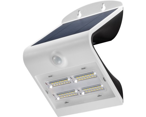 LED Solar Wall Light with Motion Sensor, 3.2 W, White