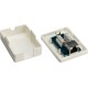 1-port RJ45 Surface Mount Installation Box, CAT6, STP, white