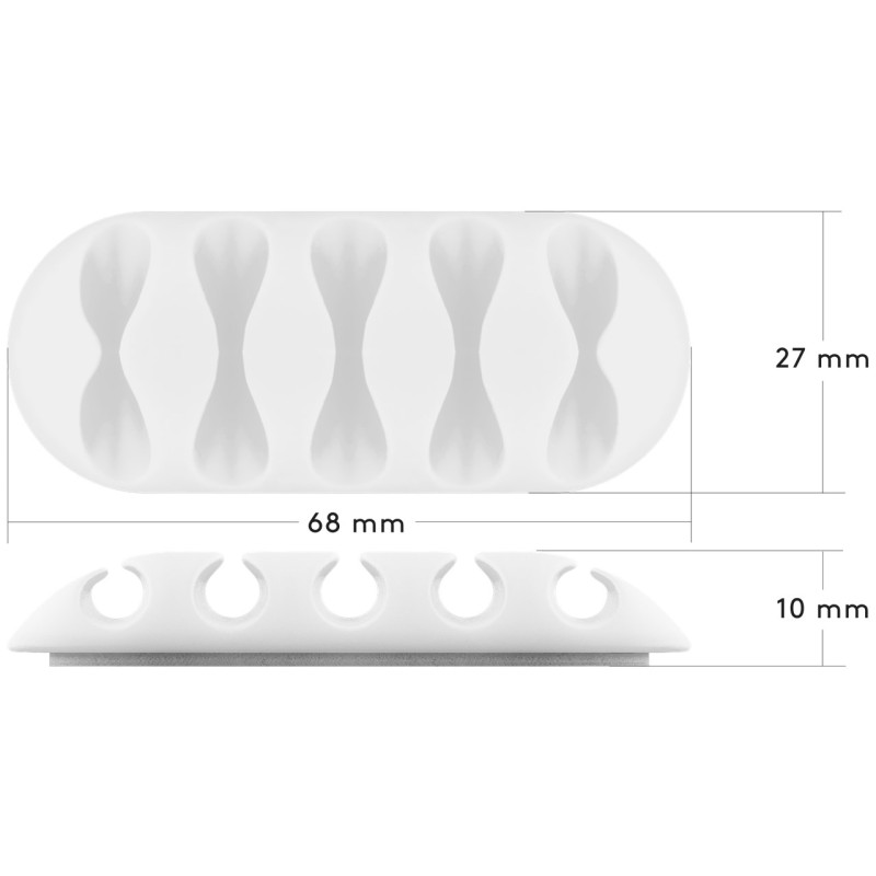 Goobay Cable Management Set White