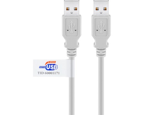 USB 2.0 Hi-Speed Cable with USB Certificate, Grey