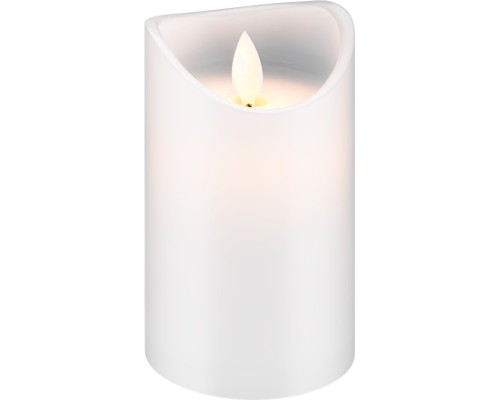 LED Real Wax Candle, White, 7.5 x 12.5 cm