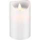 LED Real Wax Candle, White, 7.5 x 12.5 cm