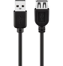 USB 2.0 Hi-Speed Extension Cable, black