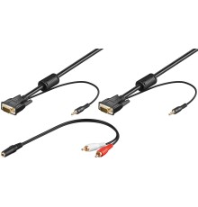 Full HD SVGA Monitor Cable with Audio Line