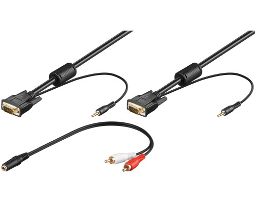 Full HD SVGA Monitor Cable with Audio Line