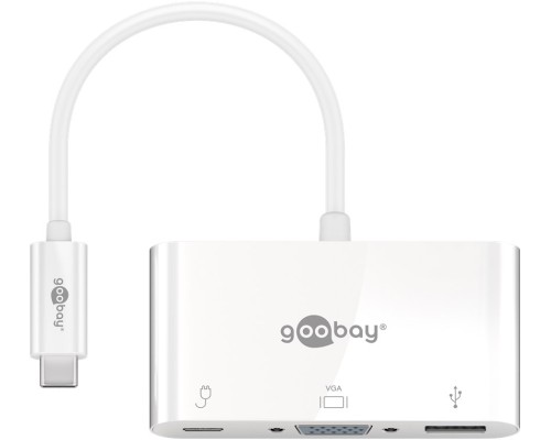 USB-C™ Multiport Adapter USB 3.0+VGA+C PD, White