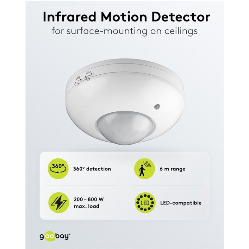 Goobay PIR Motion Sensor White