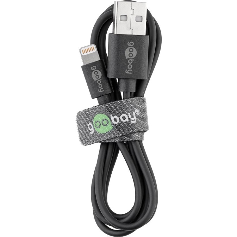 Goobay 0.5m USB-A to Lightning Cable Black
