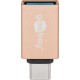 USB-C™ / USB A OTG SuperSpeed ​​Adapter for Connecting Charging Cables 3.0, Gold