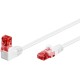 CAT 6 Patch Cable 1x 90° Angled, U/UTP, white