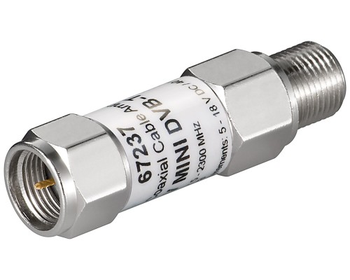 Mini Coaxial Cable Amplifier 18 dB (DVB-T/SAT)