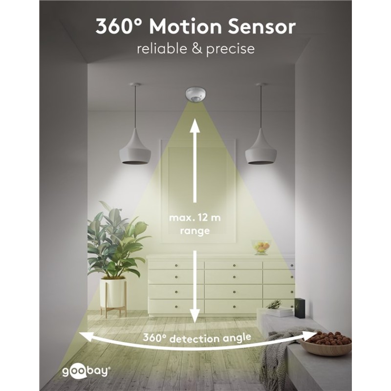 Goobay PIR Motion Sensor White