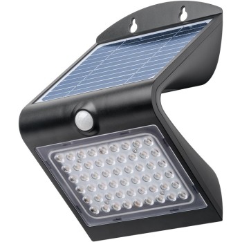 Goobay LED Solar Wall Light with Motion Sensor, 4 W, Black