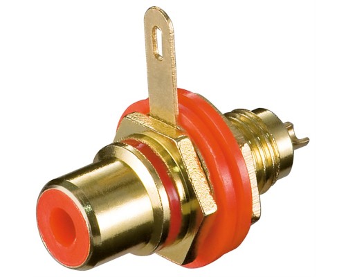 RCA Female Connector for Housing Assembly with Insulation and Soldered Connection