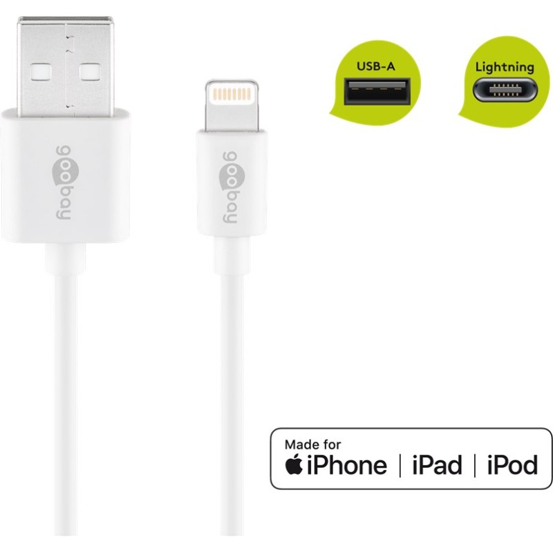 Goobay 2m Lightning Cable White