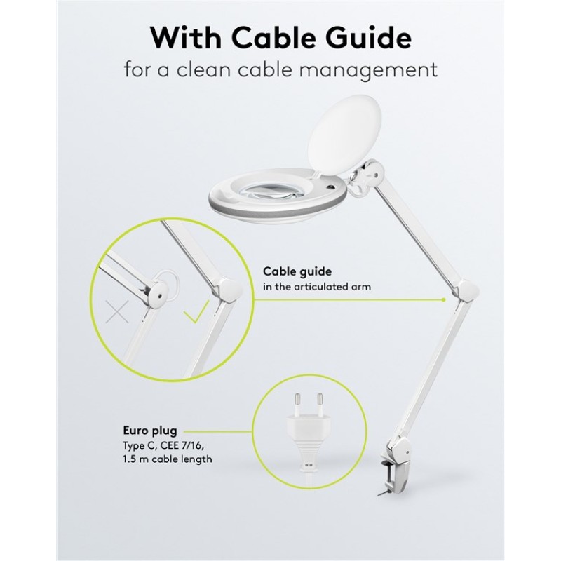 Goobay 8W LED Magnifying Lamp White