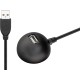 USB 2.0 Hi-Speed Extension Cable with Desktop Foot, black