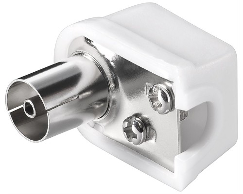 Coaxial Right-Angle Coupling with Screw Fixing, slim