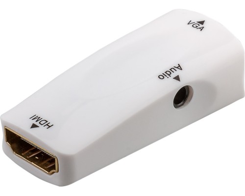 Compact HDMI™/VGA-Adapter Incl. Audio, gold-plated