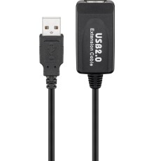 Active USB 2.0 Extension Cable, black