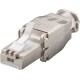 Tool-free RJ45 Network Plug CAT 6A STP Shielded