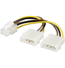 Power Cable/Adapter for PC Graphics Card, 6-Pin PCI-E/PCI Express