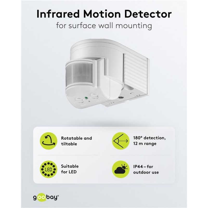 Goobay PIR Motion Sensor White