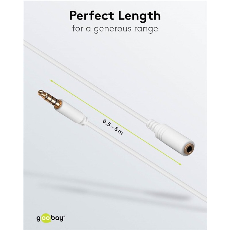 Goobay 4-Pin Headphone Audio Extension Cable
