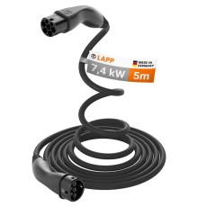 Type 2 HELIX Convenience Charging Cable, up to 7.4 kW, 5 m, black