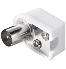 Coaxial Right-Angle Plug with Screw Fixing, slim