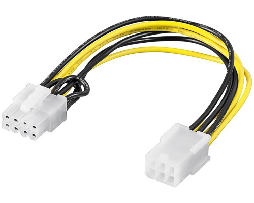 Power Cable/Adapter for PC Graphics Card, PCI-E/PCI Express, 6-Pin to 8-Pin