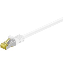 RJ45 Patch Cord CAT 6A S/FTP (PiMF), 500 MHz, with CAT 7 Raw Cable, white
