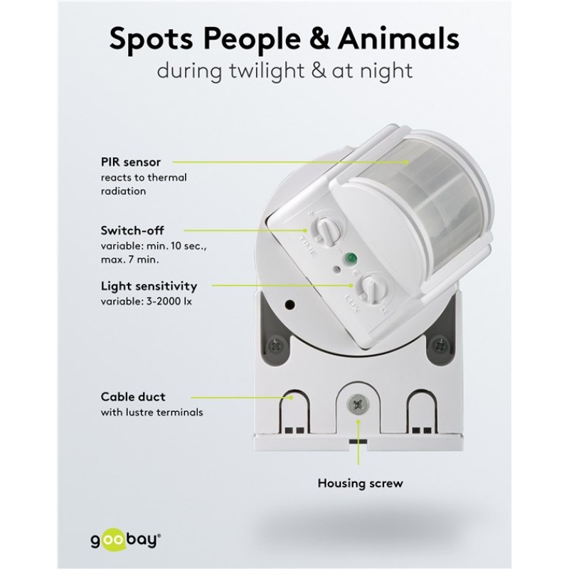 Goobay PIR Motion Sensor White