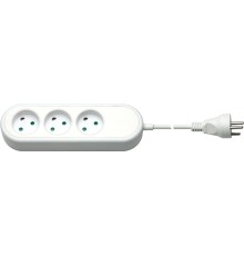 3-Way Extension Lead Denmark, 1,5 m, White