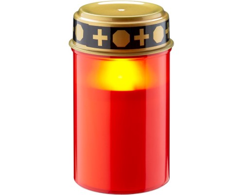 LED Grave Candle, red
