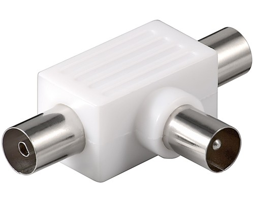 Coaxial T Adapter: Double Coaxial Socket > Coaxial Plug