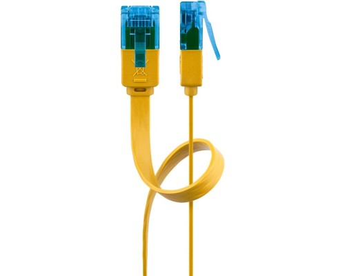 CAT 6A Flat Patch Cable U/UTP, yellow