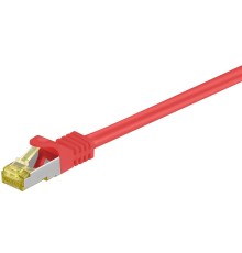 RJ45 Patch Cord CAT 6A S/FTP (PiMF), 500 MHz, with CAT 7 Raw Cable, red