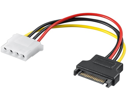 PC Power Cable/Adapter, SATA Female to 5.25 Inch Female