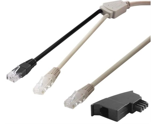 DSL Y Distributor/Adapter (RJ45/TAE) Cable Set