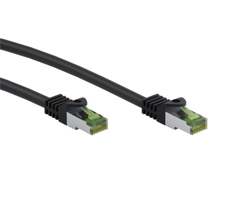 CAT 8.1 S/FTP patch cord, AWG 26, black