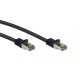 RJ45 Patch Cord with CAT 8.1 S/FTP Raw Cable, AWG 26, black