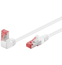 CAT 6 Patch Cable 1x 90° Angled, S/FTP (PiMF), white